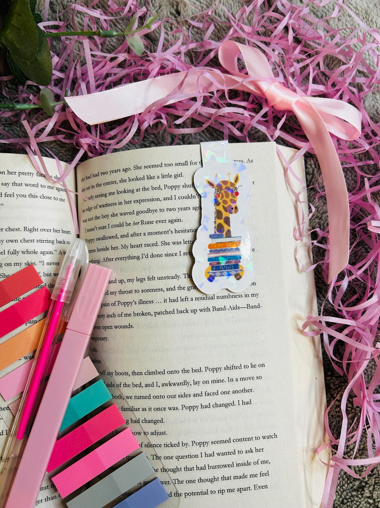 Giraffe Bookstack holographic magnetic bookmark