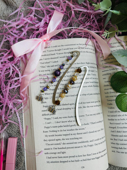 bookish beaded bookmark