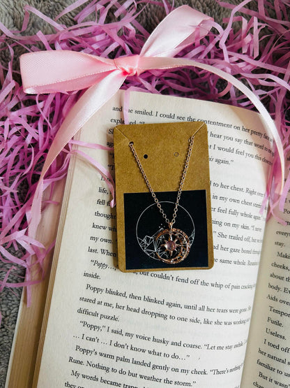 star & moon acotar necklace