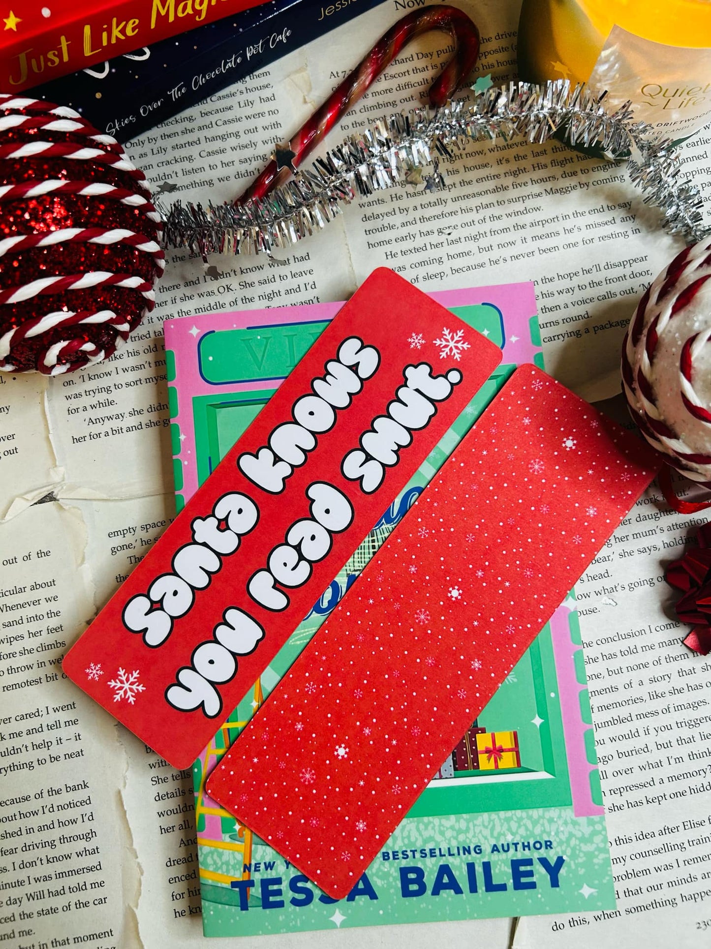 Christmas smut bookmark