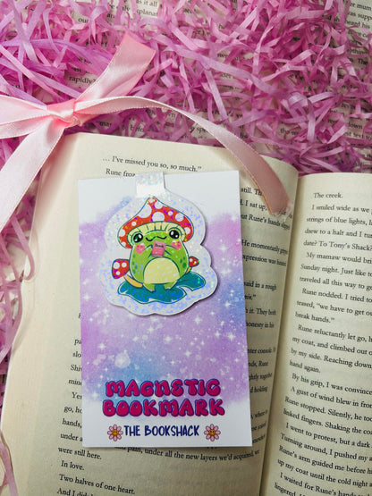 toad reading holographic magnetic bookmark