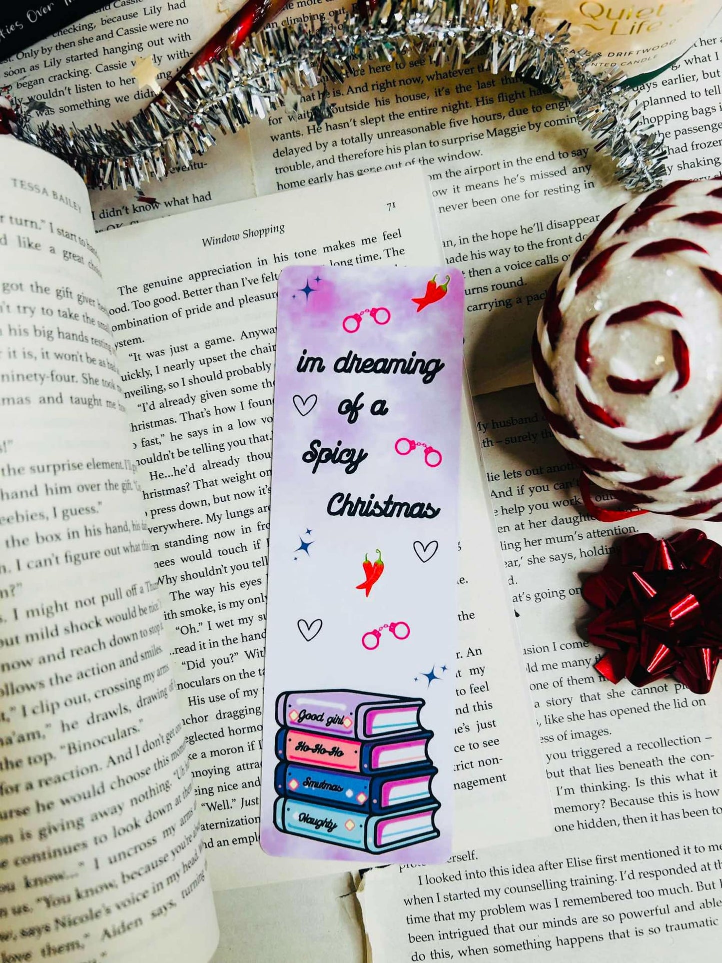 Christmas spicy christmas bookmark