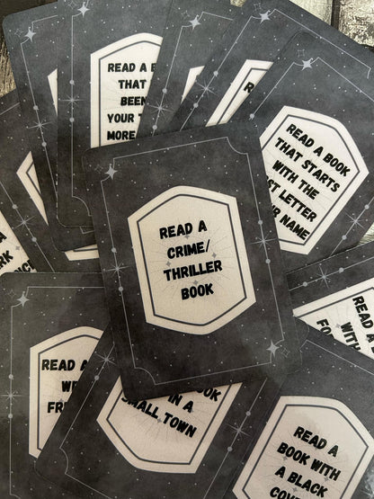 EXTRA TBR book prompt card game, Bookish gift