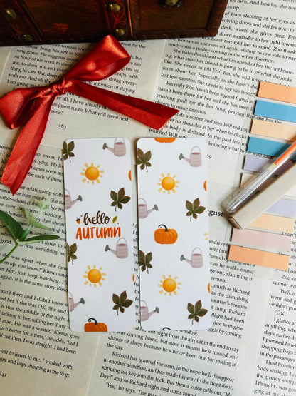 Hello autumn bookmark