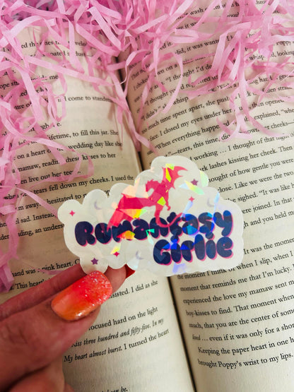 Romantasy bookish holographic sticker