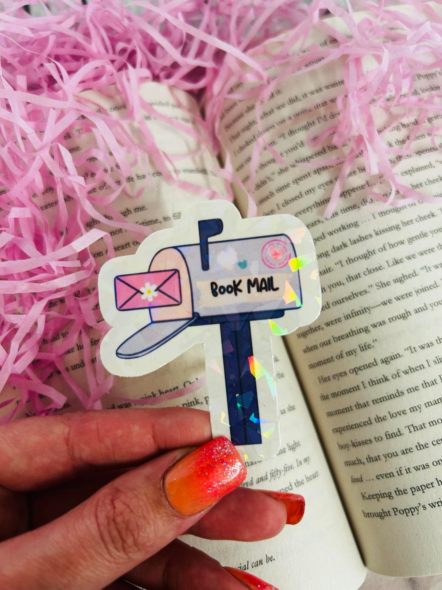 Book mail sticker