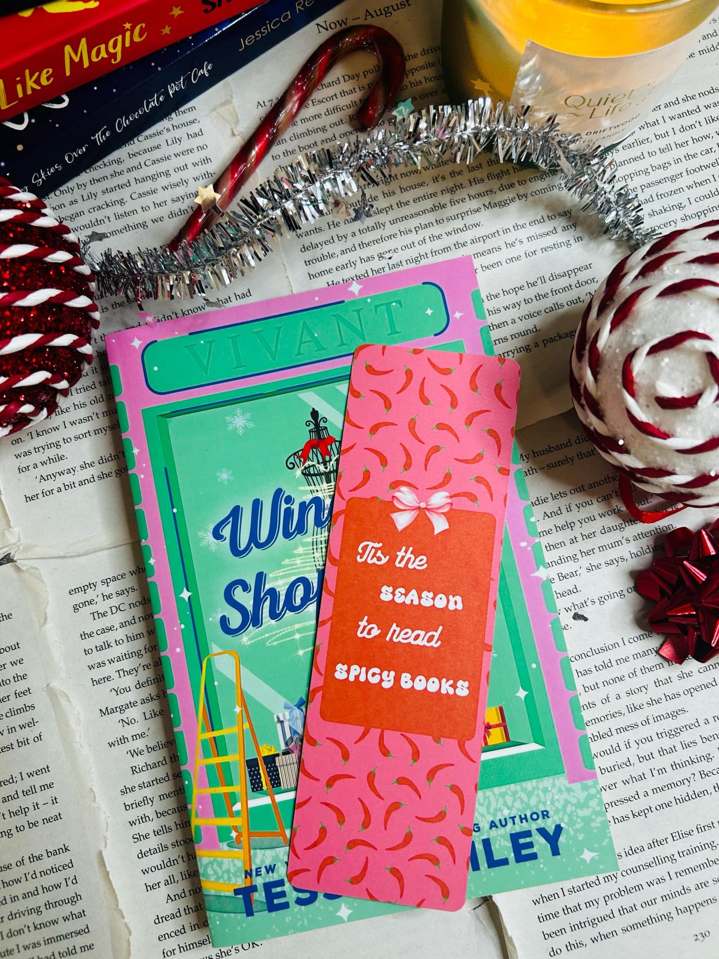 Christmas bookmark, tis the season to read spicy books