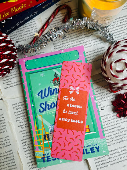 Christmas bookmark, tis the season to read spicy books
