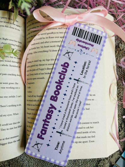 Book club bookmarks