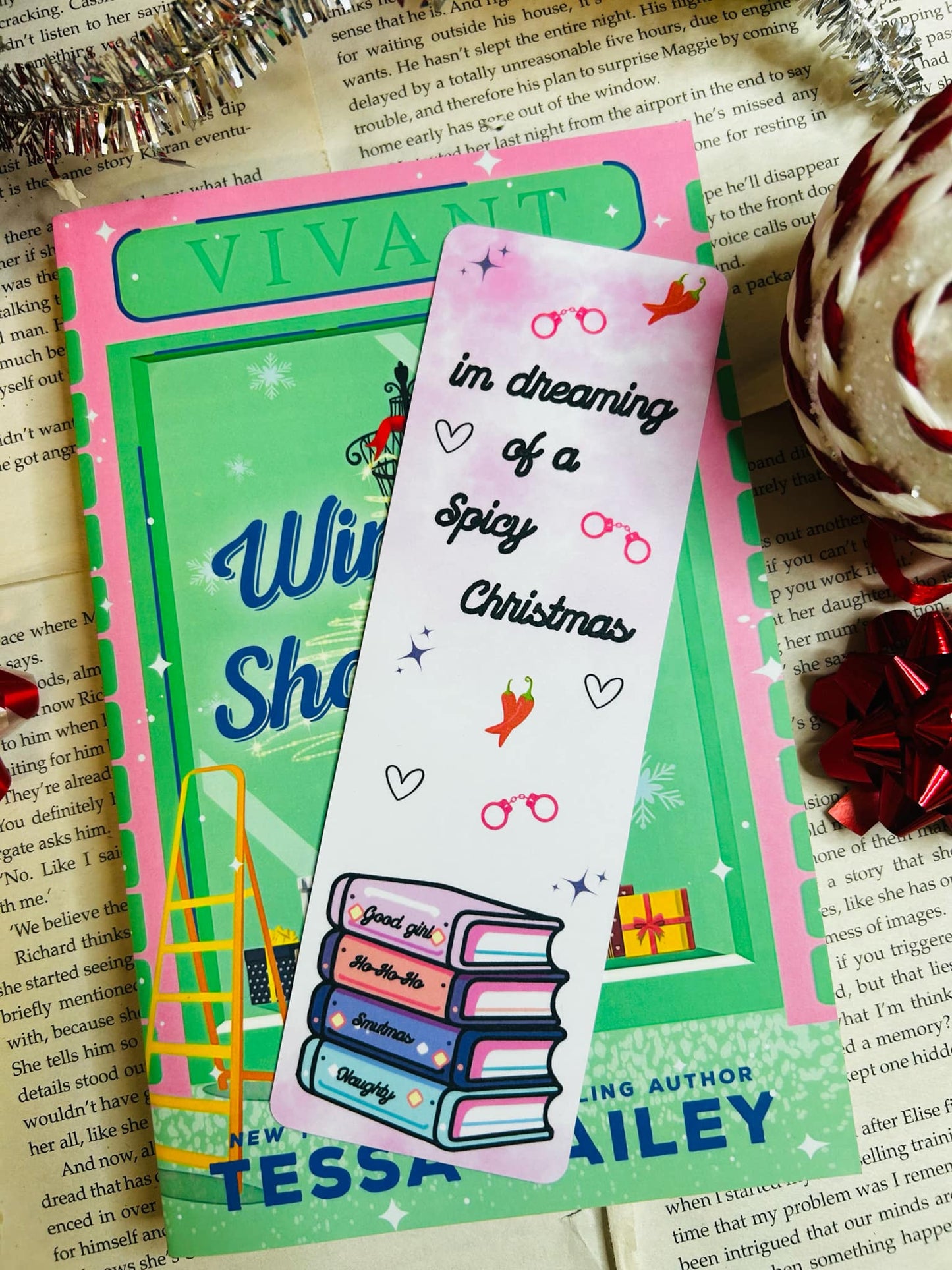 Christmas spicy christmas bookmark