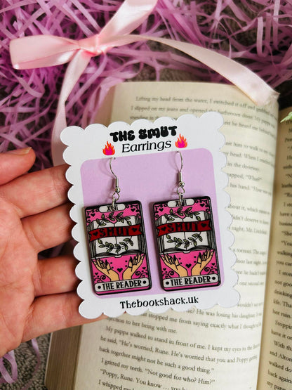 Bookish Tarot Earrings – SMUT Edition | Spicy Reader Accessories
