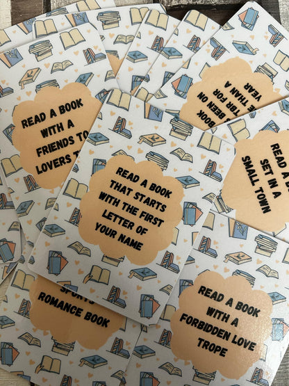 EXTRA TBR book prompt card game, Bookish gift