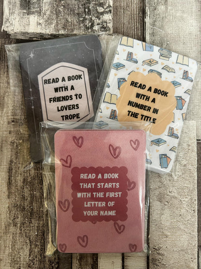 EXTRA TBR book prompt card game, Bookish gift