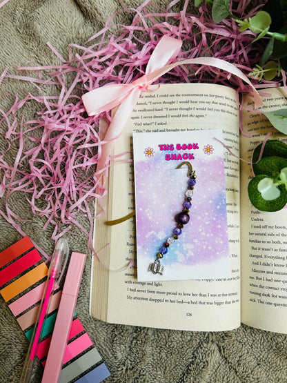 bookish beaded bookmark