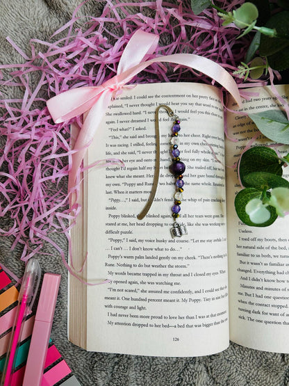 bookish beaded bookmark