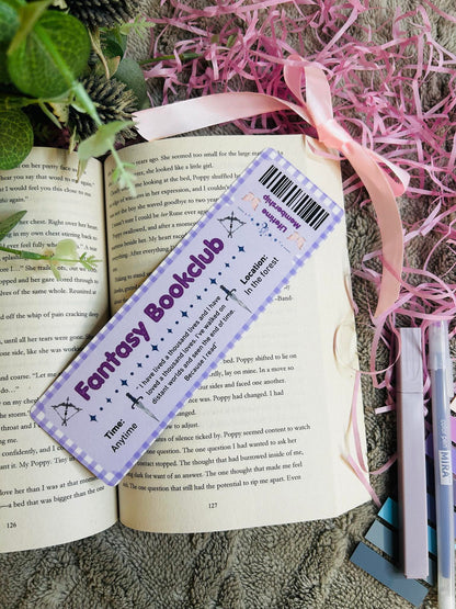 Book club bookmarks