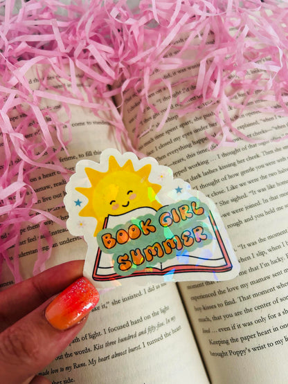 book girl summer bookish sticker