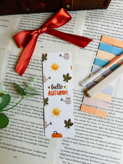 Hello autumn bookmark