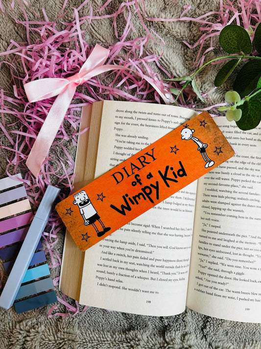 Bookmark inspired by Diary of a Wimpy Kid with playful, quirky designs – perfect for young readers and Greg Heffley fans