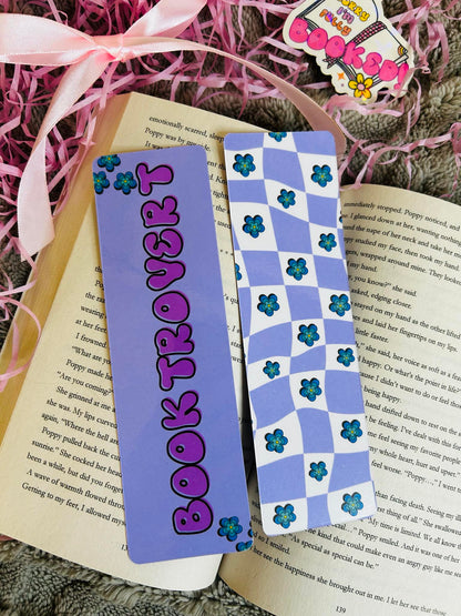 Bookmark with the word 'Booktrovert' in playful lettering – ideal for introverted book lovers who prefer stories over small talk.