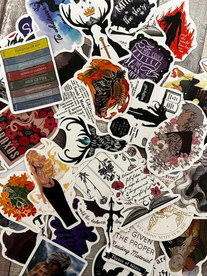 Mystery throne of glass sticker packs