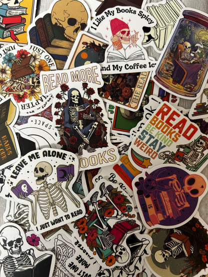 Mystery skeleton reading sticker packs