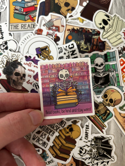 Mystery skeleton reading sticker packs