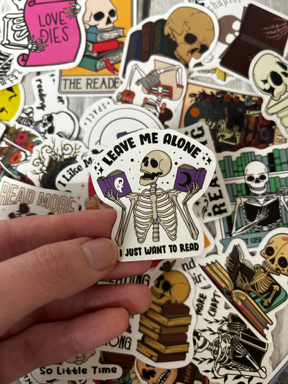 Mystery skeleton reading sticker packs