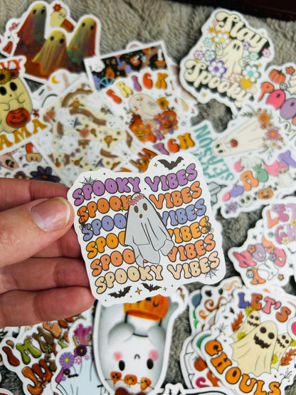 Mystery hippy ghost sticker packs