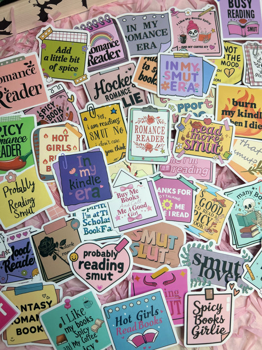 Mystery bookish post it notes sticker packs, Journal and scrapbooking stickers, kindle decals, bookish gifts for book lovers