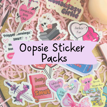 OOPSIE bookish sticker grab bags