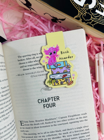 This single "Book Hoarder" magnetic bookmark looks so charming! It showcases a fun design and vibrant colors that would appeal to book lovers.