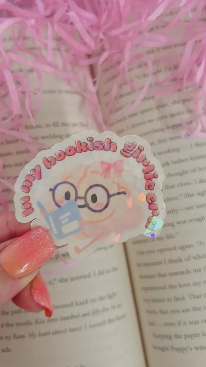 in my girlie bookish era sticker