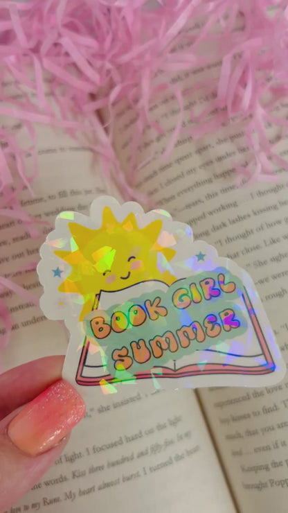 book girl summer bookish sticker