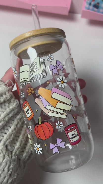 Cosy Pumpkin Spice Glass Cup