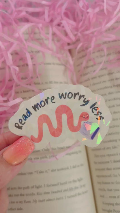 book worm bookish sticker